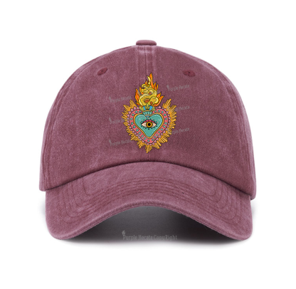 Purplehecate Rainbow Sacred Heart Baseball Cap