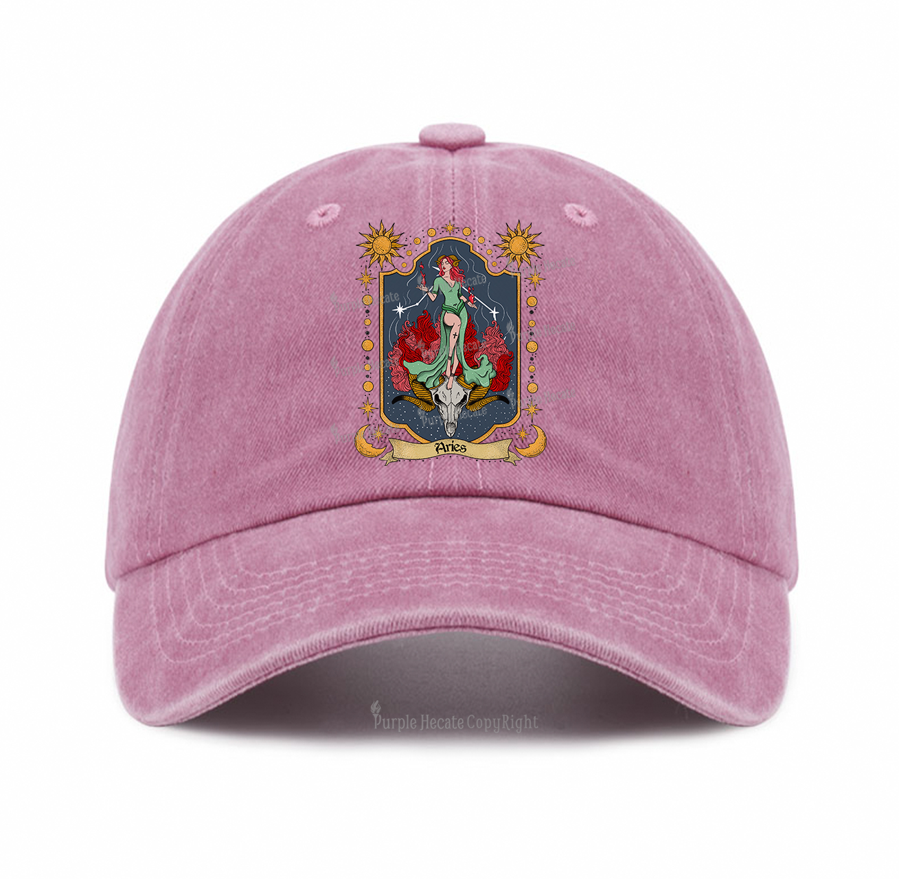 Purplehecate Aries Zodiac Baseball Cap