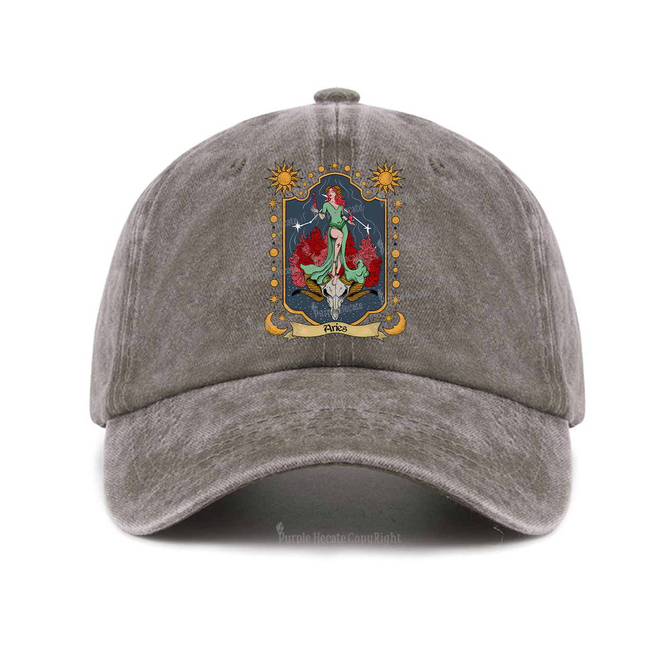 Purplehecate Aries Zodiac Baseball Cap