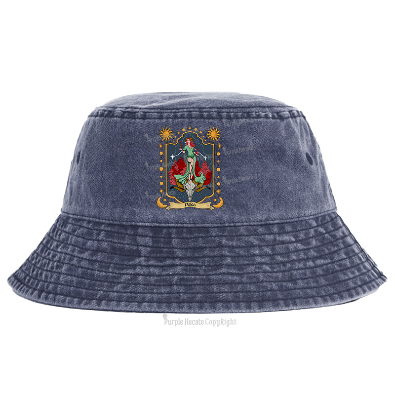 Purplehecate Aries Zodiac Bucket Hat