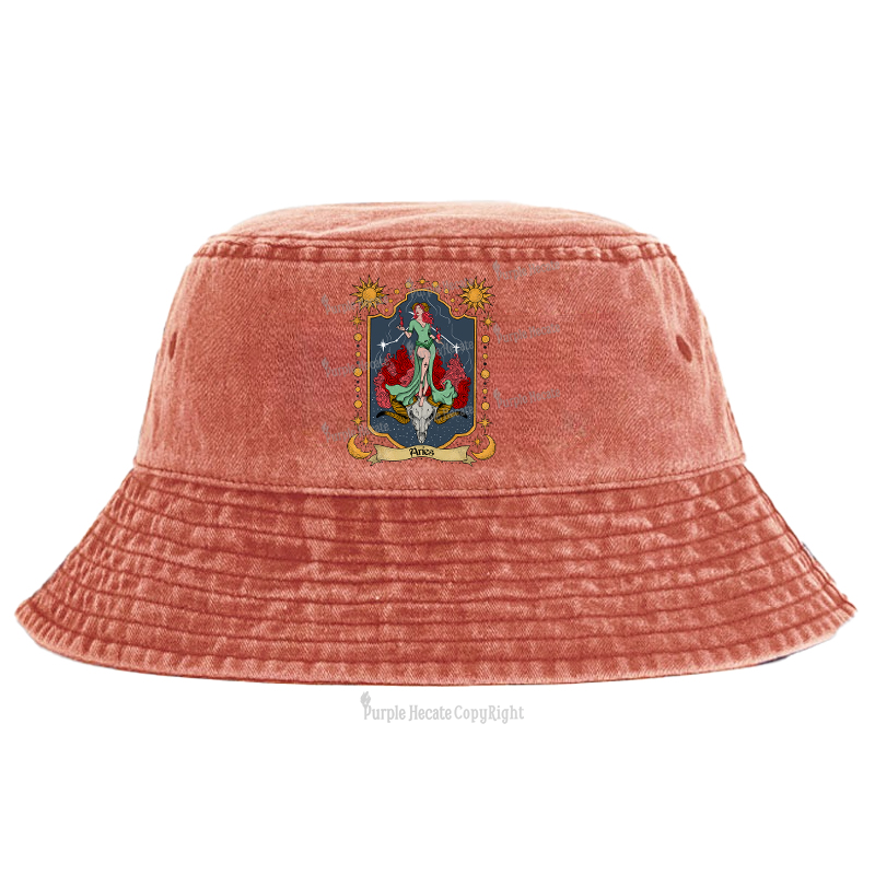 Purplehecate Aries Zodiac Bucket Hat