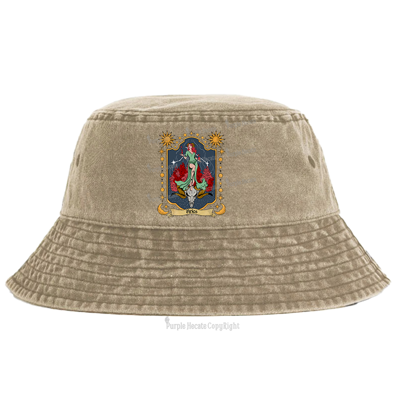 Purplehecate Aries Zodiac Bucket Hat