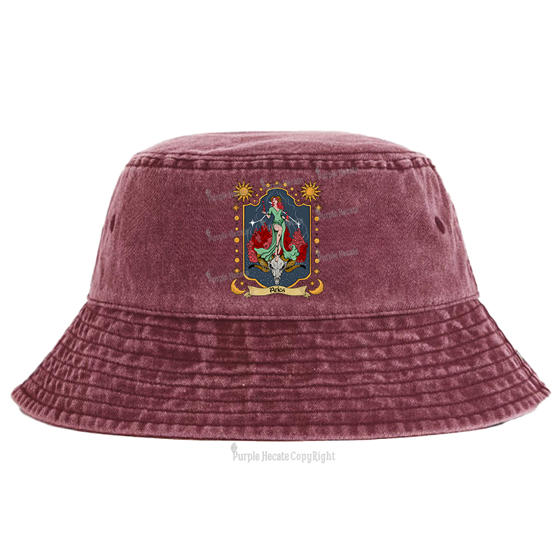 Purplehecate Aries Zodiac Bucket Hat