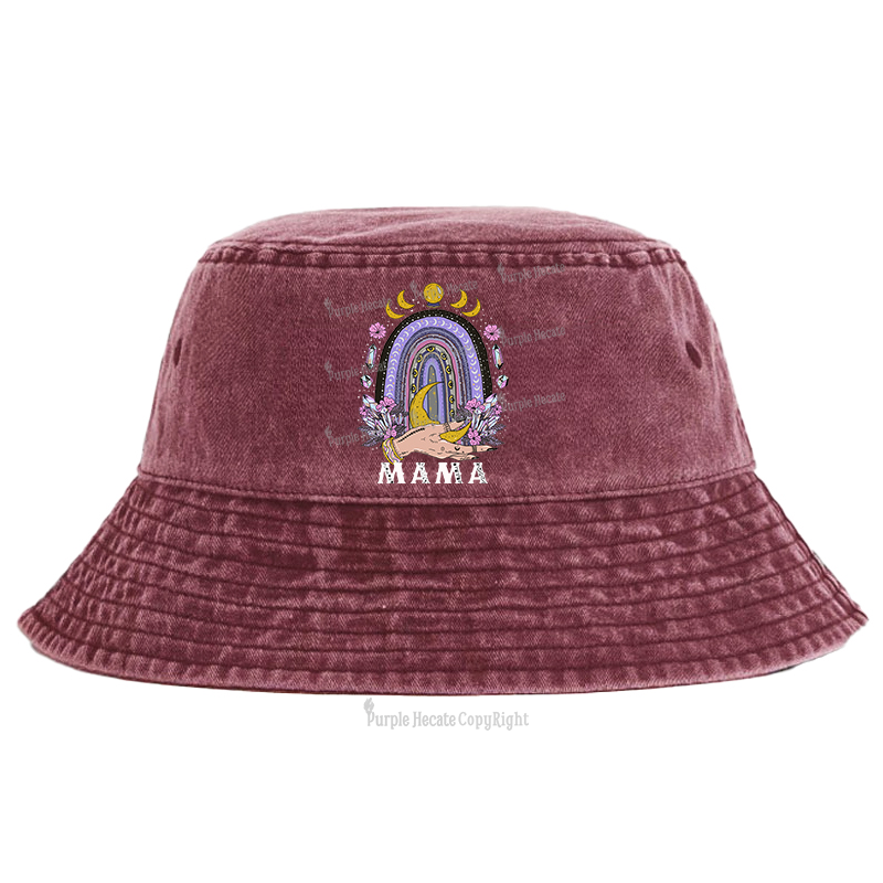 Purplehecate Gothic Mama Rainbow Bucket Hat