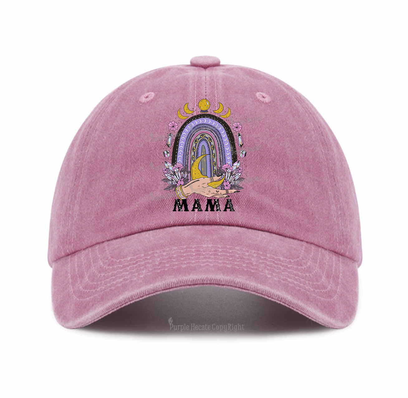 Purplehecate Gothic Mama Rainbow Baseball Cap