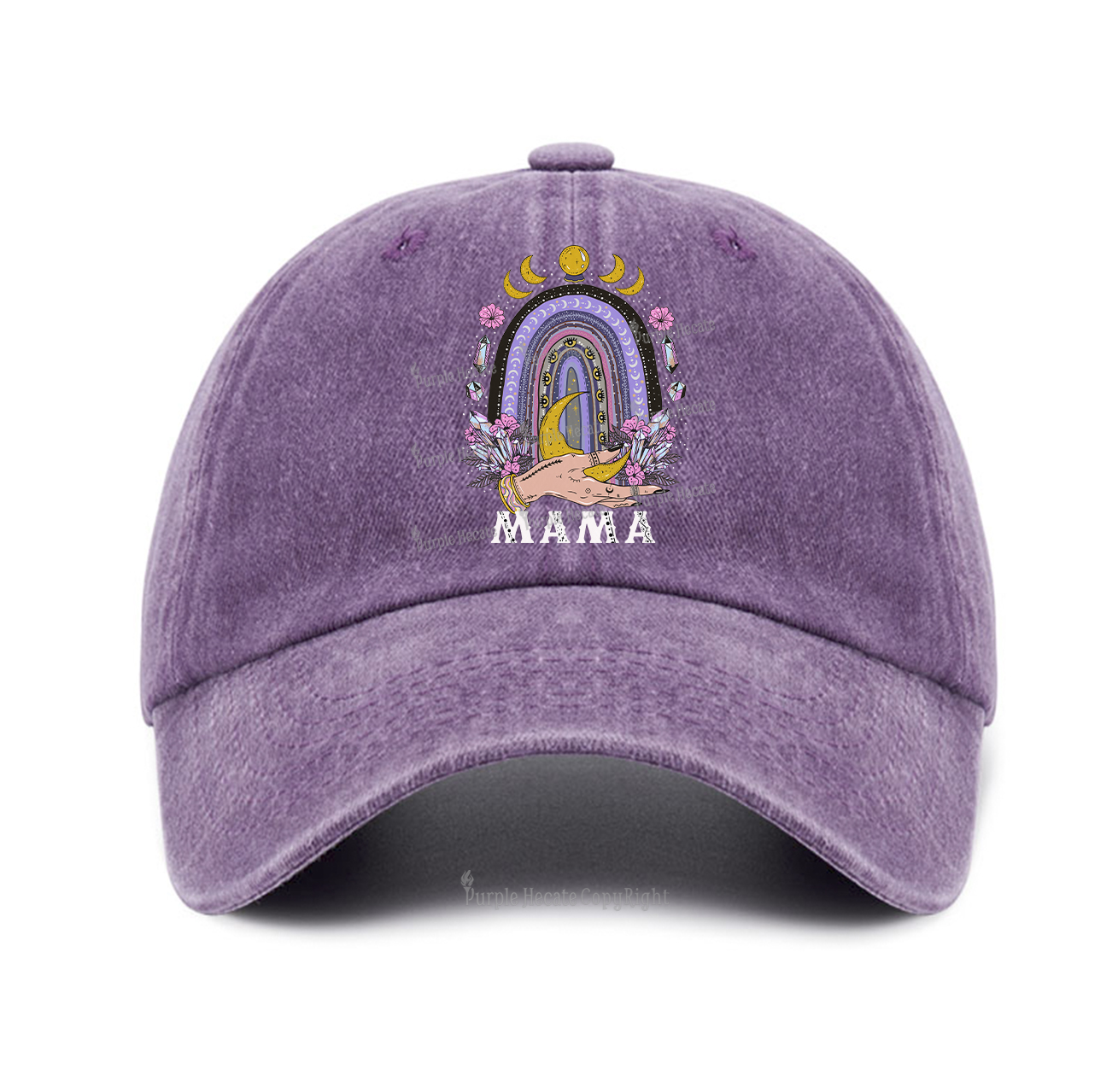 Purplehecate Gothic Mama Rainbow Baseball Cap