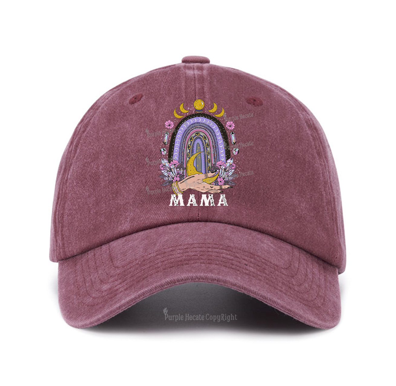 Purplehecate Gothic Mama Rainbow Baseball Cap