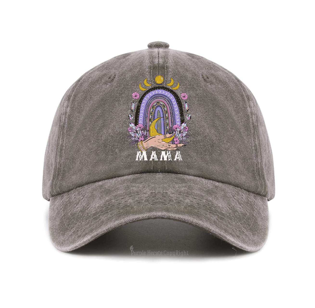 Purplehecate Gothic Mama Rainbow Baseball Cap