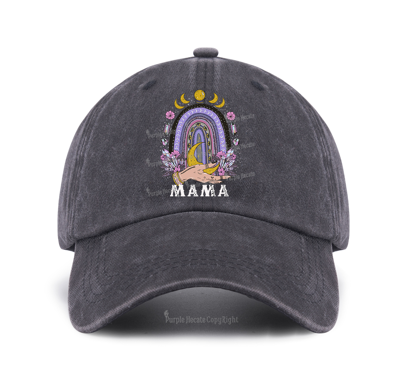 Purplehecate Gothic Mama Rainbow Baseball Cap