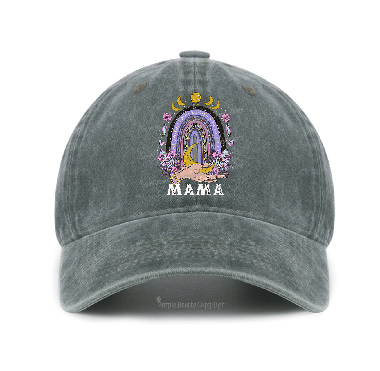 Purplehecate Gothic Mama Rainbow Baseball Cap