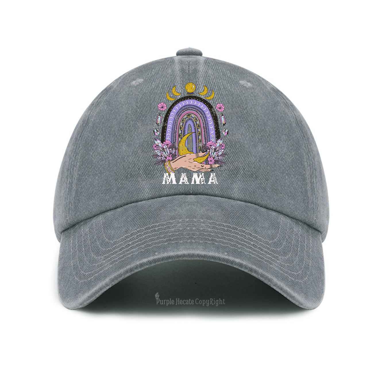 Purplehecate Gothic Mama Rainbow Baseball Cap