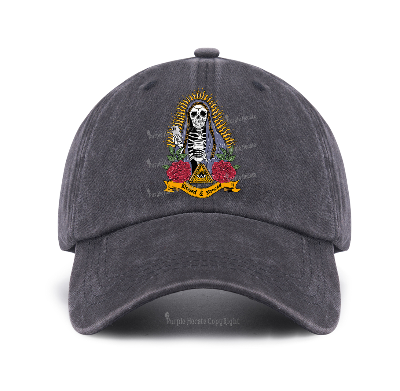 Purplehecate Blessed And Stressed Baseball Cap