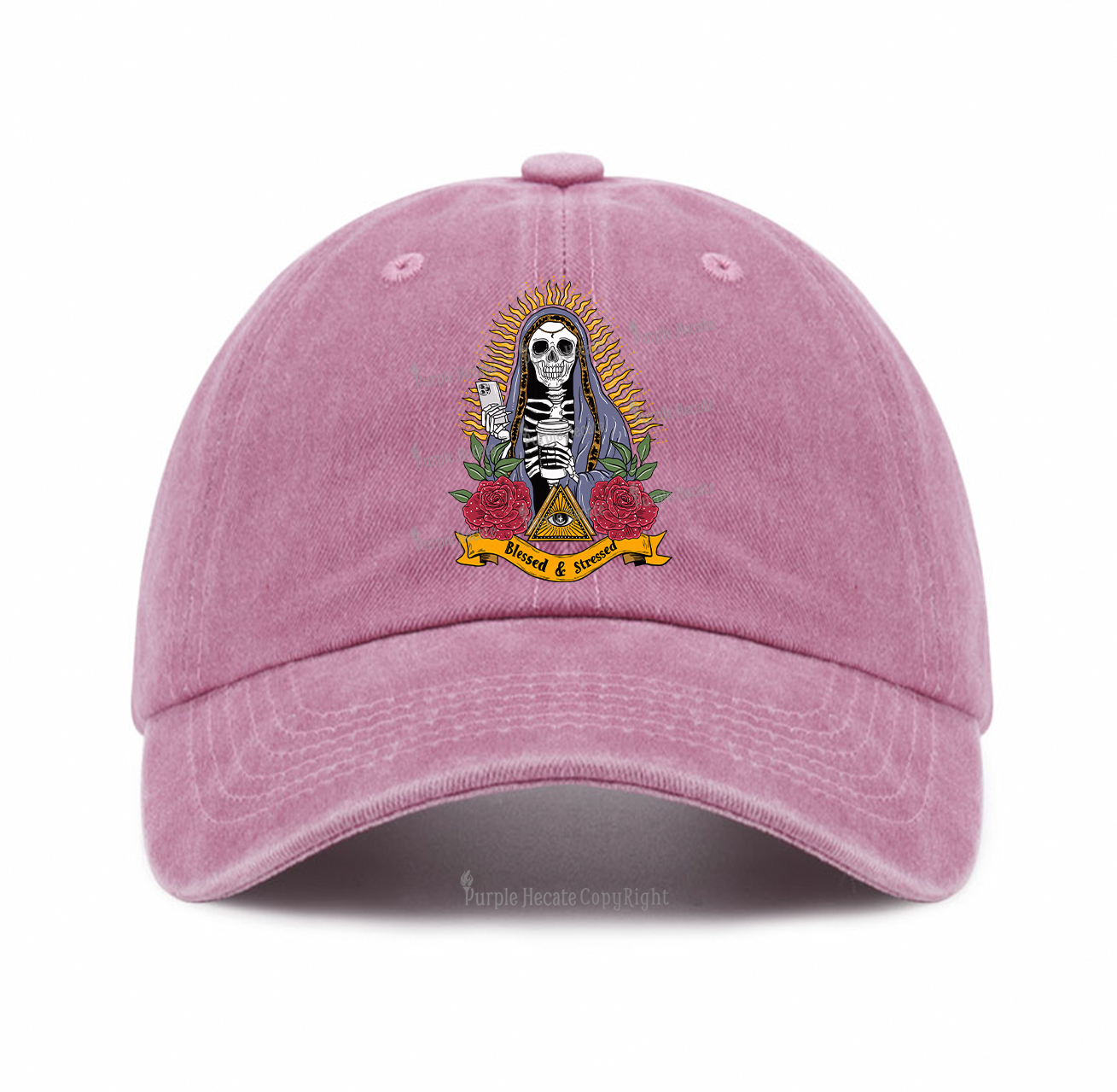 Purplehecate Blessed And Stressed Baseball Cap