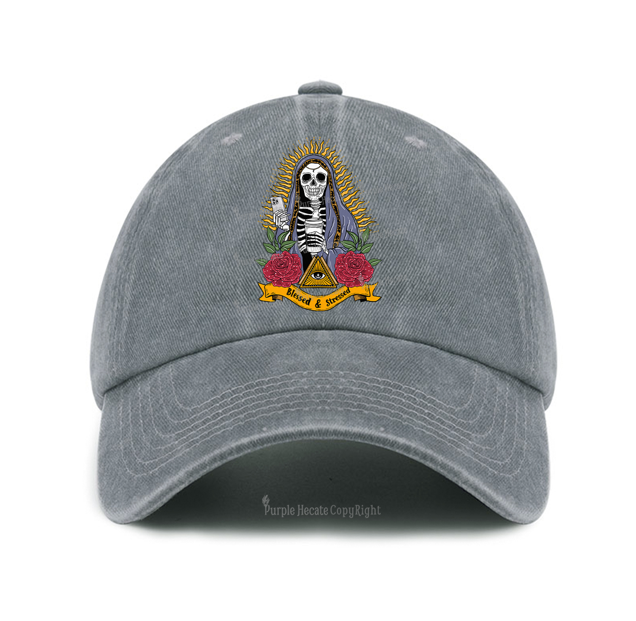 Purplehecate Blessed And Stressed Baseball Cap