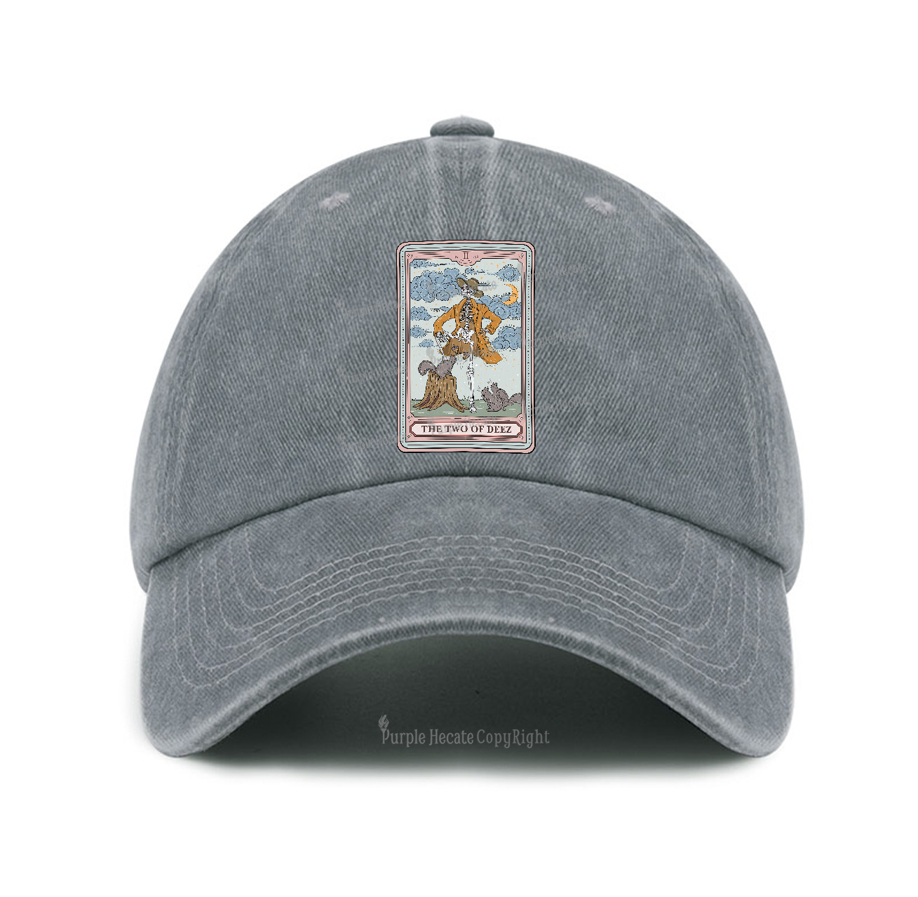 Purplehecate The Two Of Deez Tarot Baseball Cap