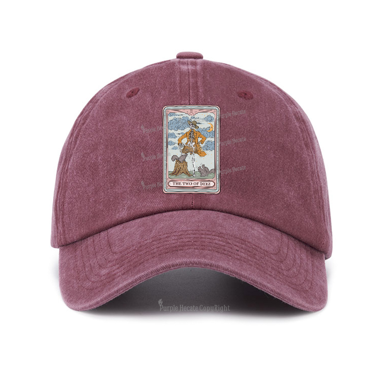 Purplehecate The Two Of Deez Tarot Baseball Cap