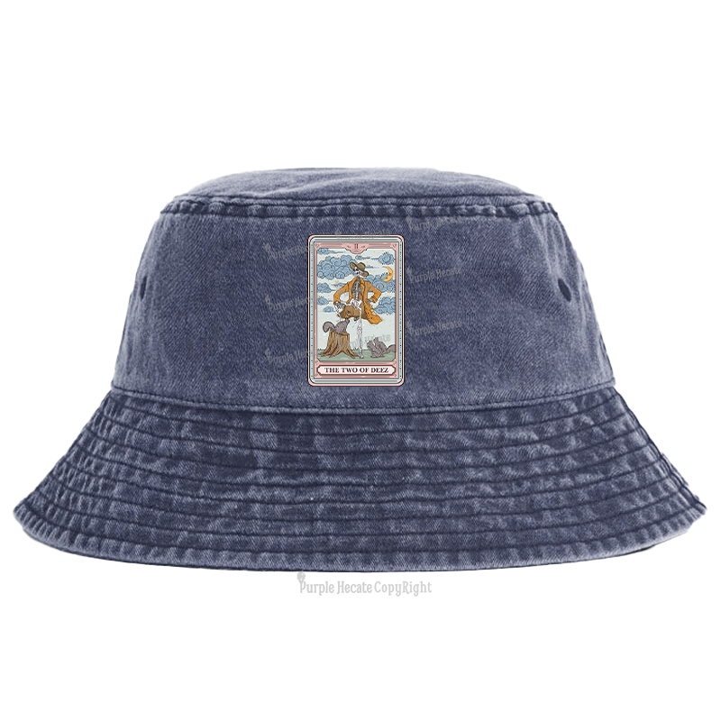 Purplehecate The Two Of Deez Tarot Bucket Hat