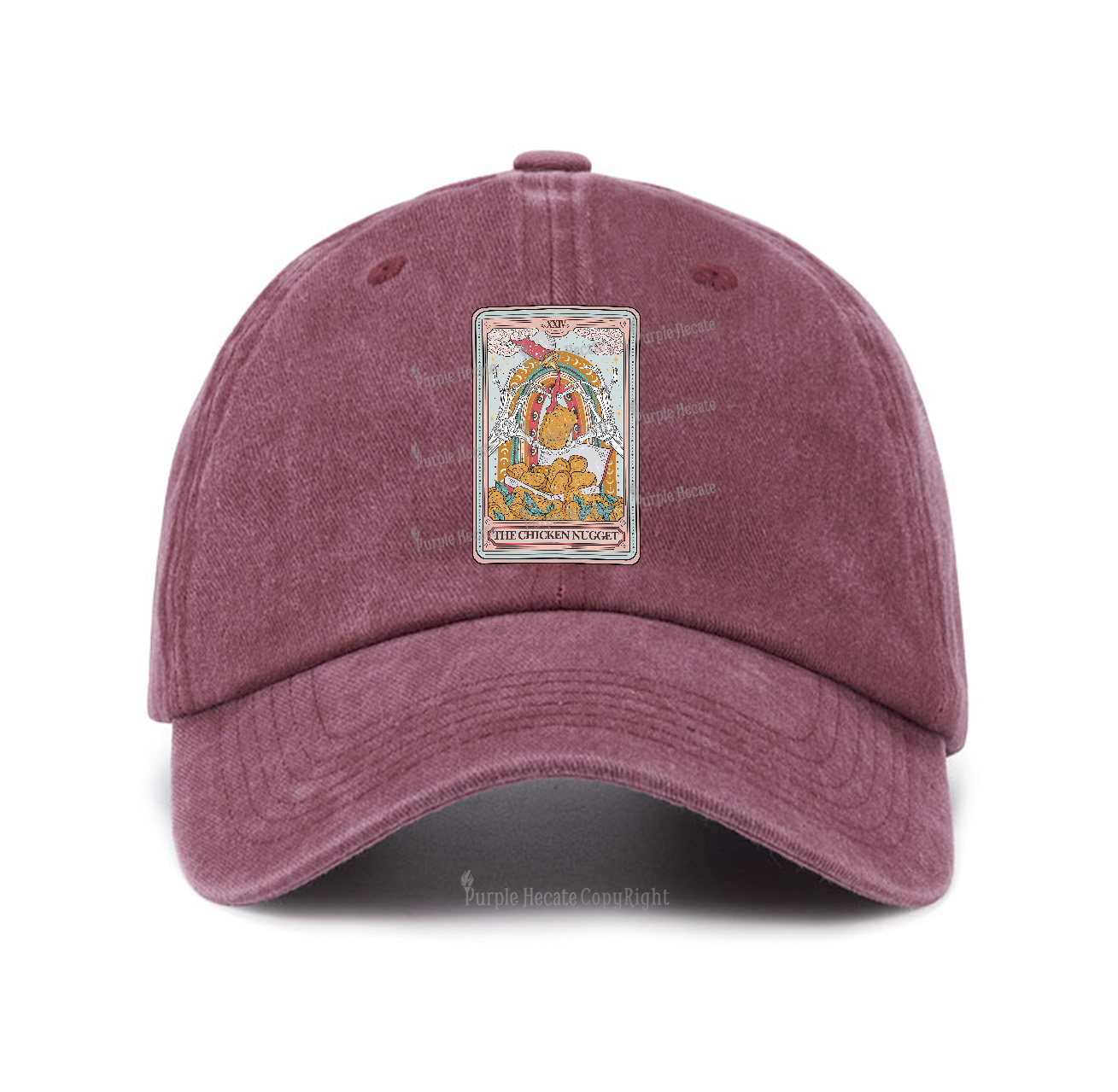 Purplehecate The Chicken Nugget Tarot Baseball Cap