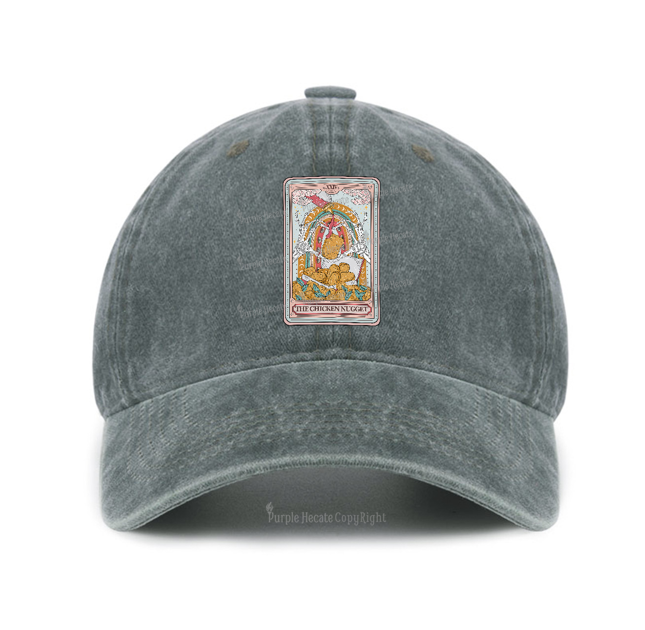 Purplehecate The Chicken Nugget Tarot Baseball Cap