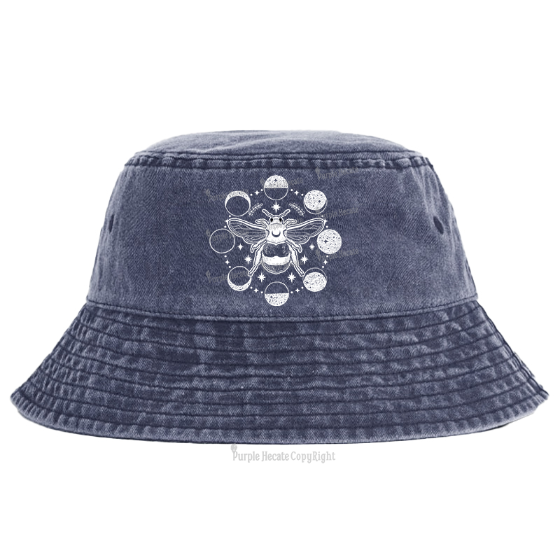 Purplehecate Moon Bee Bucket Hat