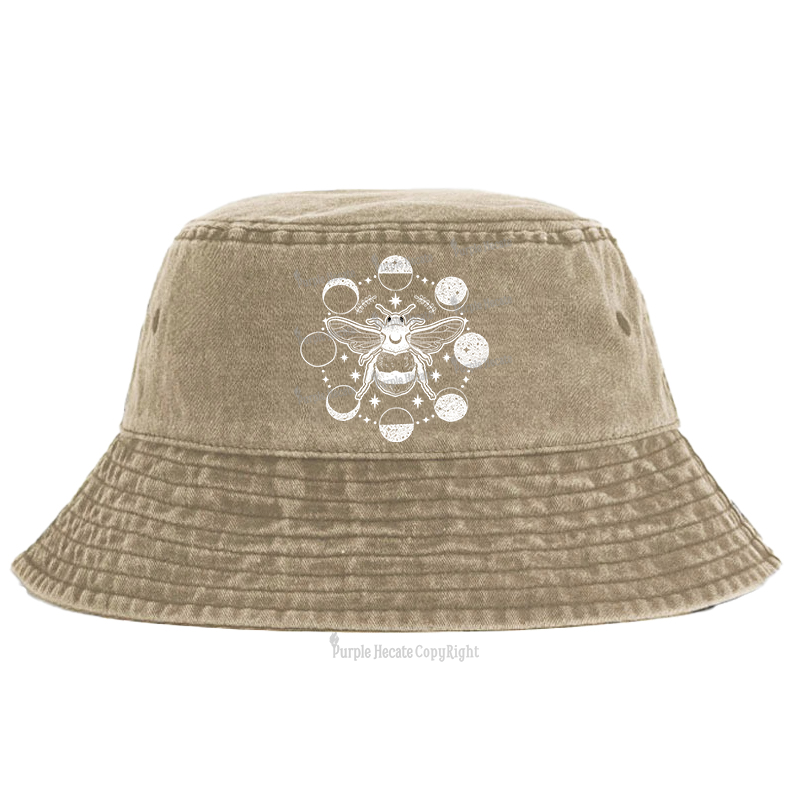 Purplehecate Moon Bee Bucket Hat