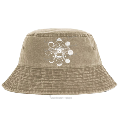 Purplehecate Moon Bee Bucket Hat