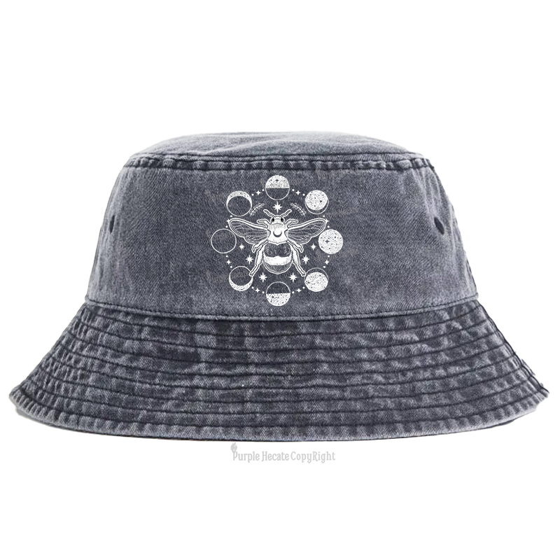Purplehecate Moon Bee Bucket Hat