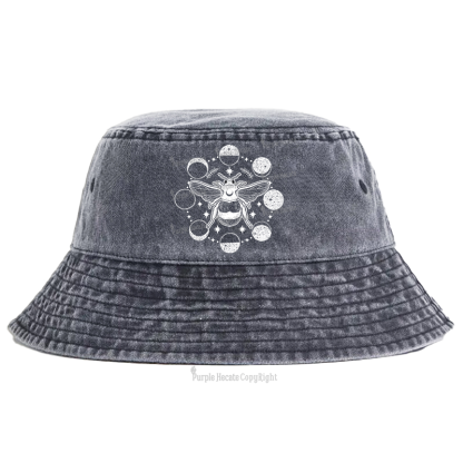 Purplehecate Moon Bee Bucket Hat