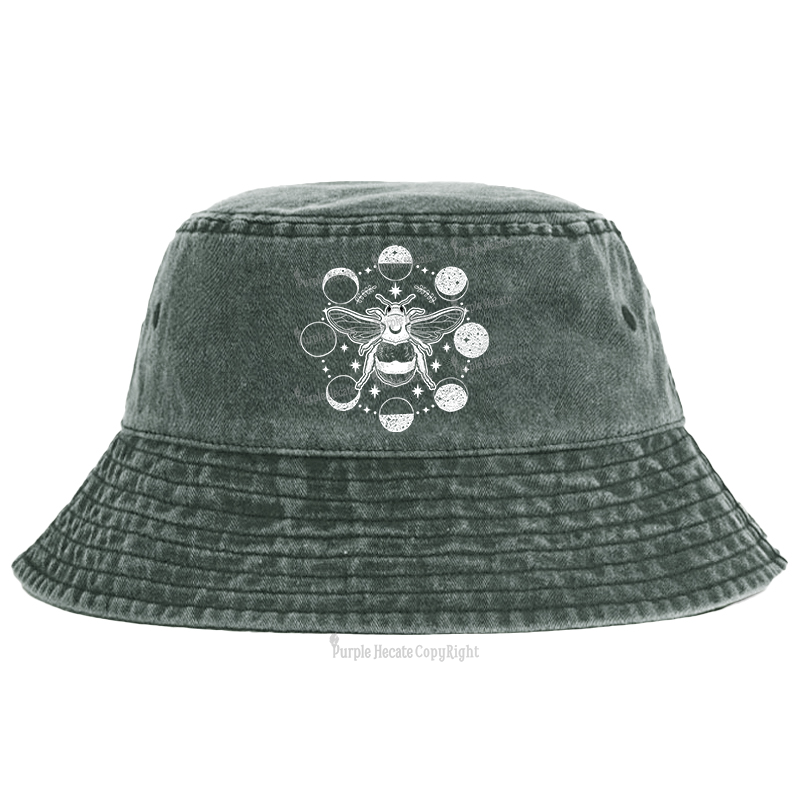 Purplehecate Moon Bee Bucket Hat