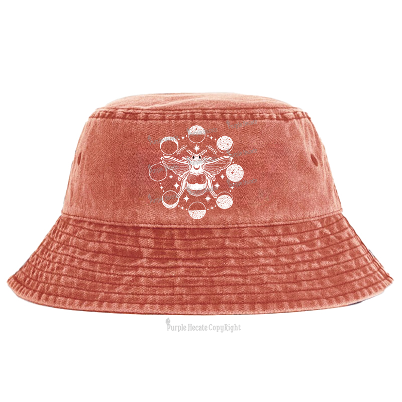 Purplehecate Moon Bee Bucket Hat