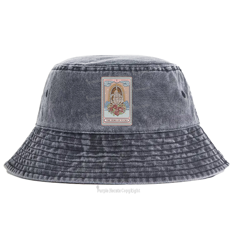 Purplehecate The Zero Of Fucks Tarot Bucket Hat