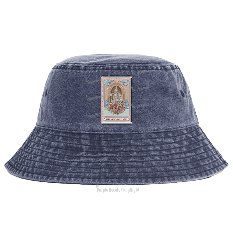 Purplehecate The Zero Of Fucks Tarot Bucket Hat