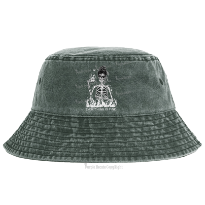 Purplehecate Everything Is Fine Bucket Hat