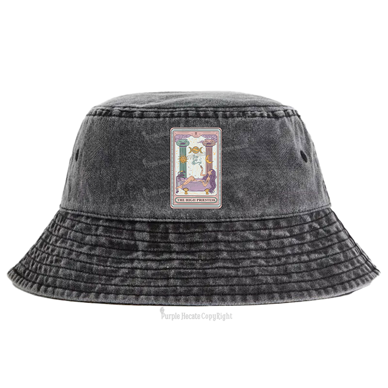 Purplehecate The High Priestess Tarot Bucket Hat