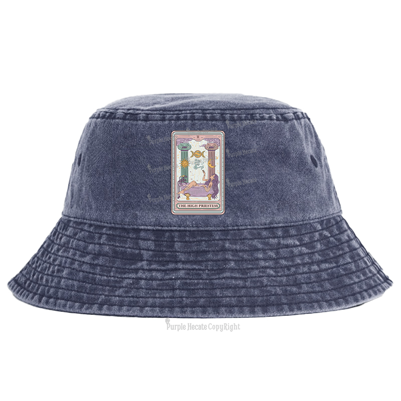Purplehecate The High Priestess Tarot Bucket Hat