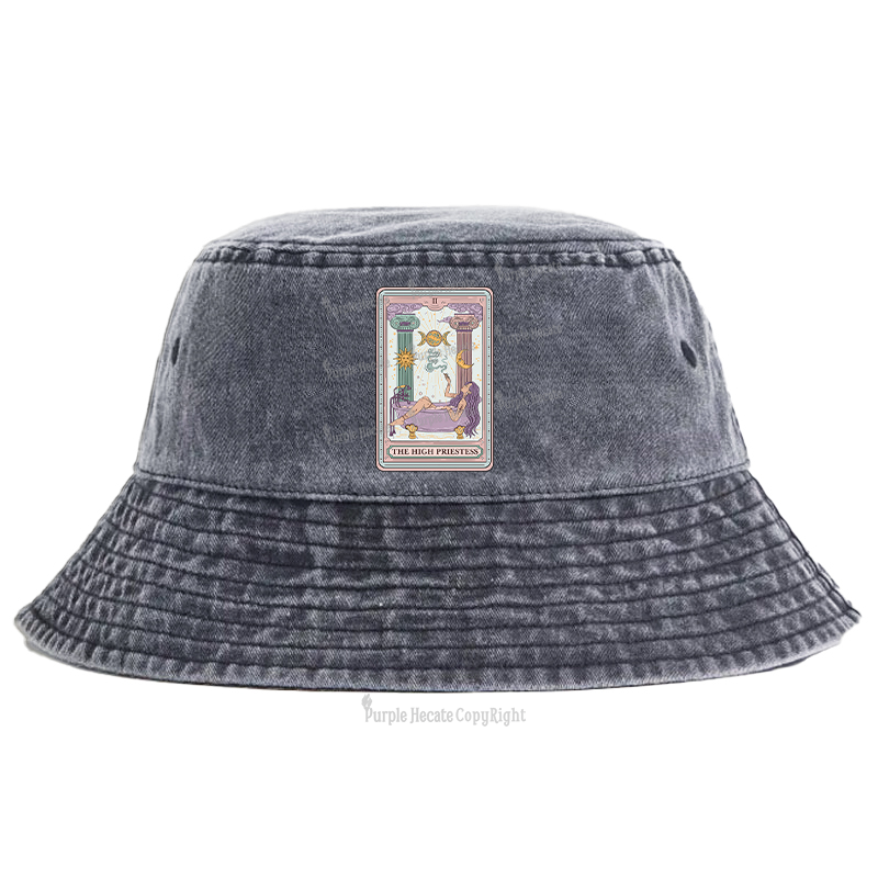 Purplehecate The High Priestess Tarot Bucket Hat