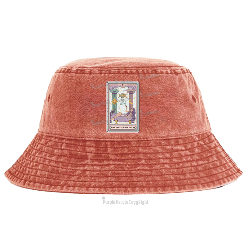 Purplehecate The High Priestess Tarot Bucket Hat