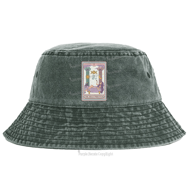Purplehecate The High Priestess Tarot Bucket Hat