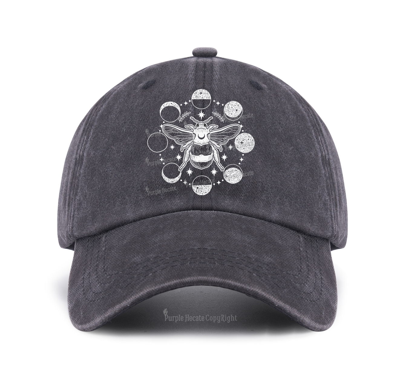 Purplehecate Moon Bee Baseball Cap