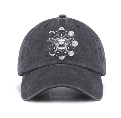 Purplehecate Moon Bee Baseball Cap