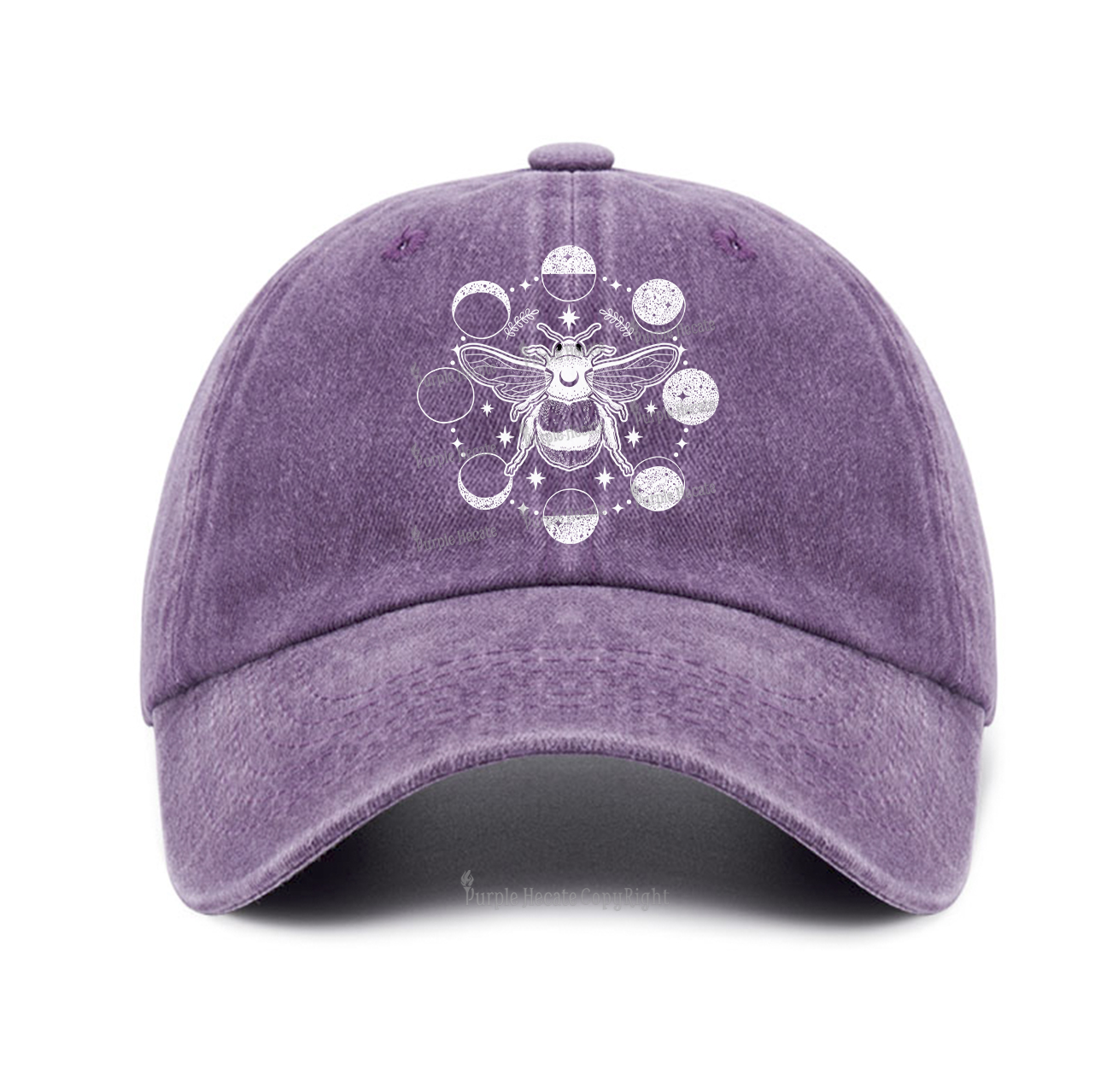 Purplehecate Moon Bee Baseball Cap