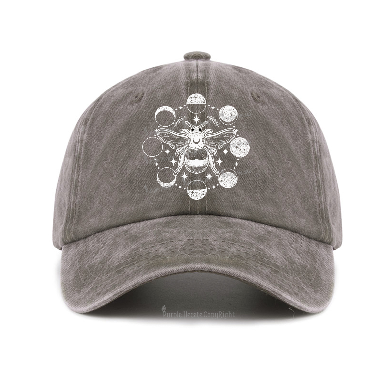 Purplehecate Moon Bee Baseball Cap