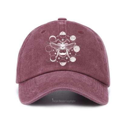 Purplehecate Moon Bee Baseball Cap