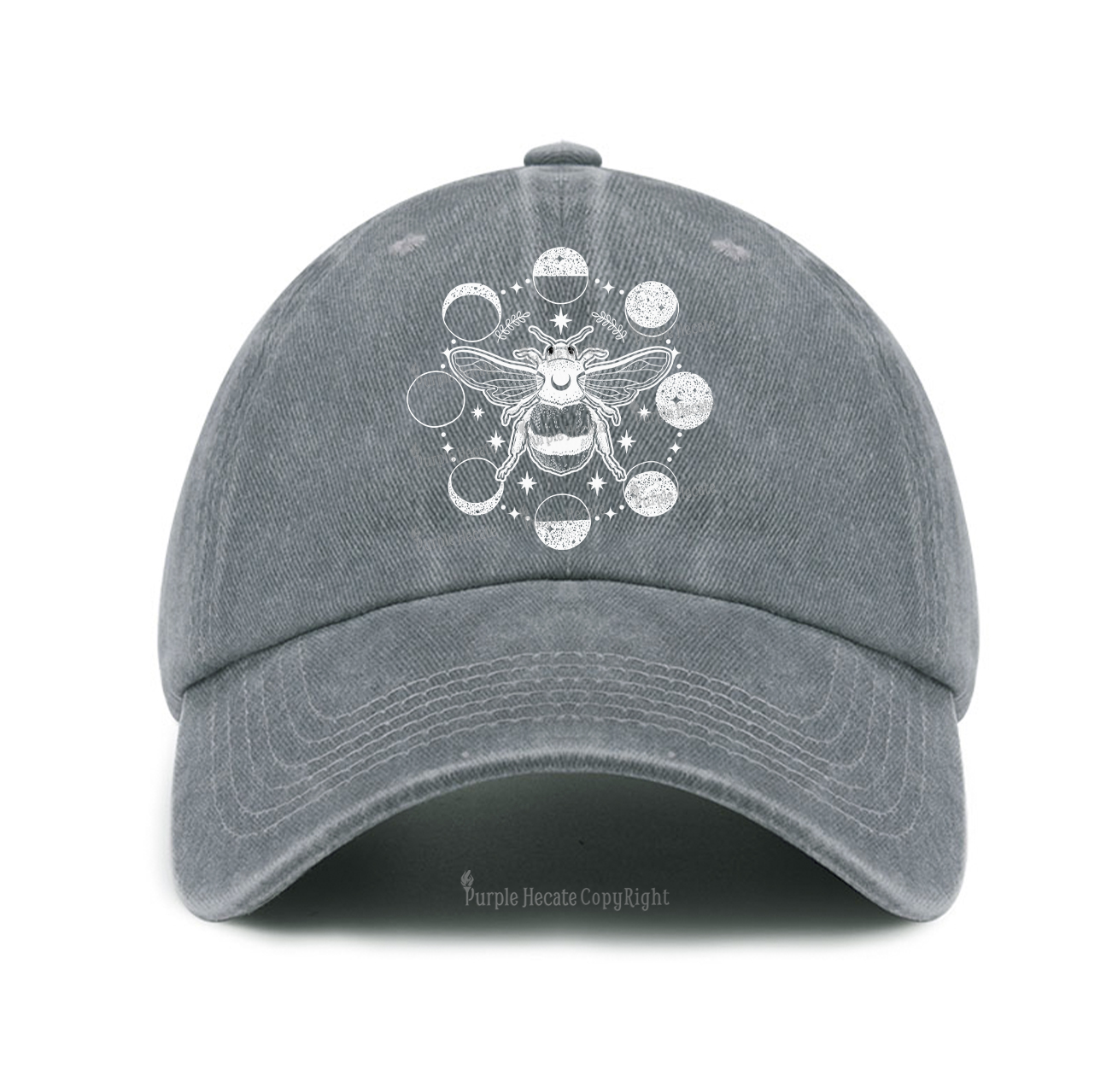 Purplehecate Moon Bee Baseball Cap