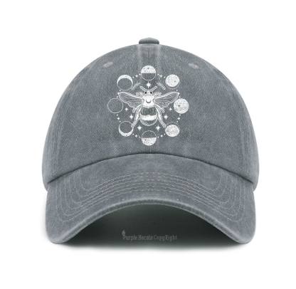Purplehecate Moon Bee Baseball Cap