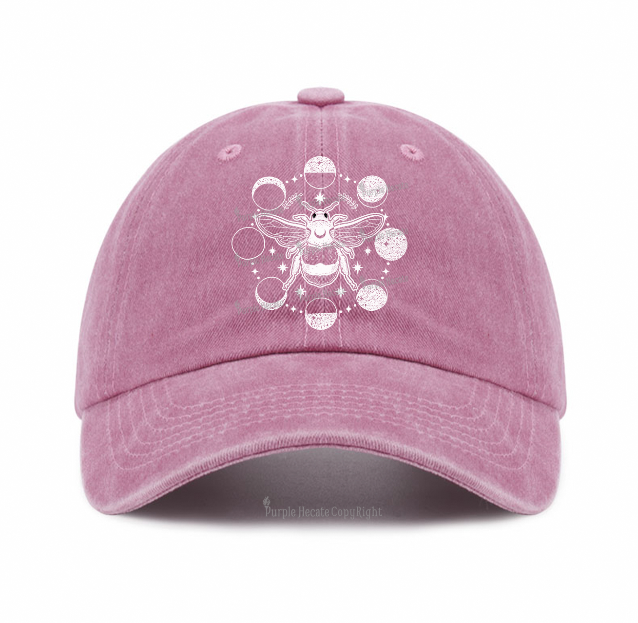 Purplehecate Moon Bee Baseball Cap