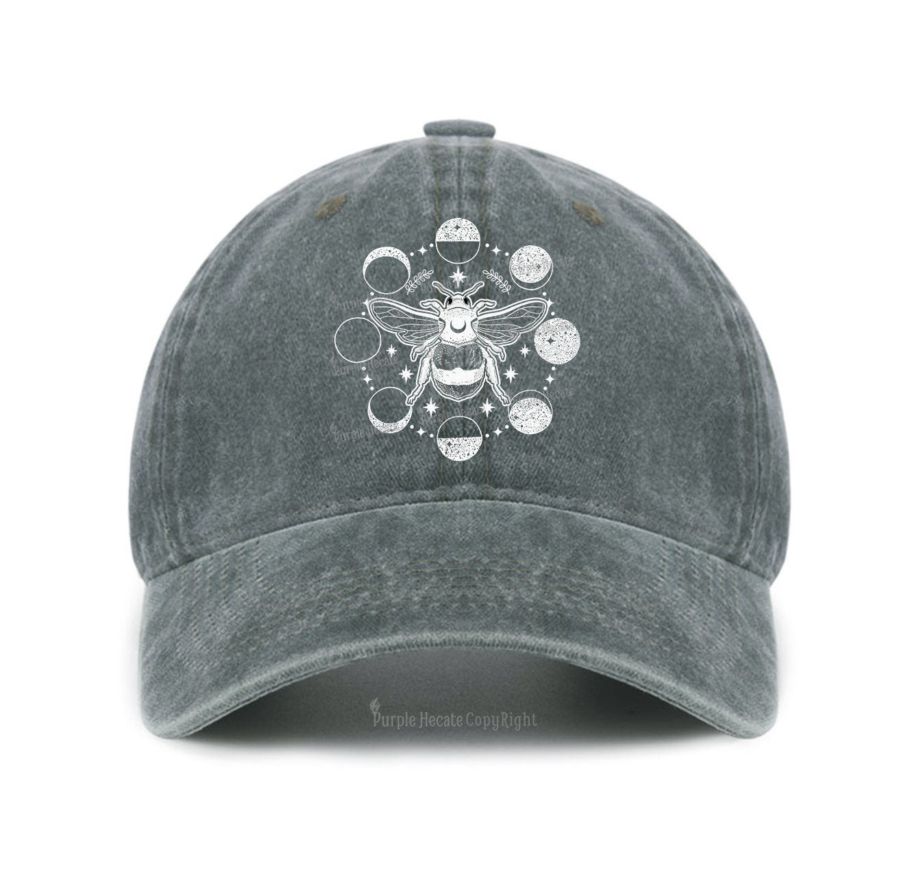 Purplehecate Moon Bee Baseball Cap