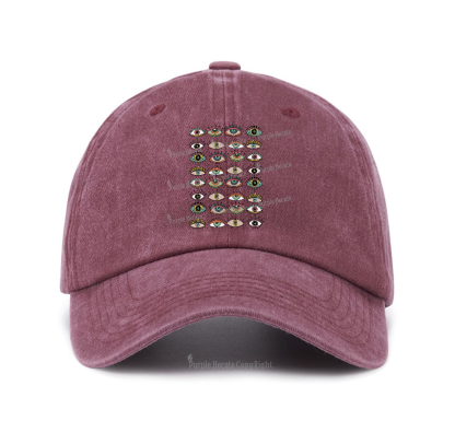 Purplehecate Evil Eye Pattern Baseball Cap