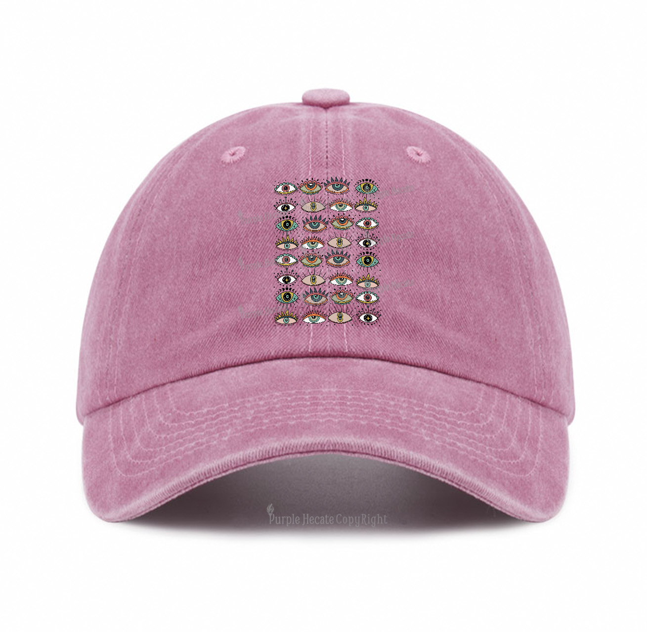 Purplehecate Evil Eye Pattern Baseball Cap