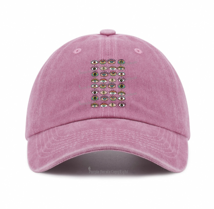 Purplehecate Evil Eye Pattern Baseball Cap
